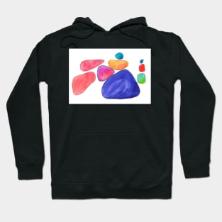 blue rock abstract Hoodie